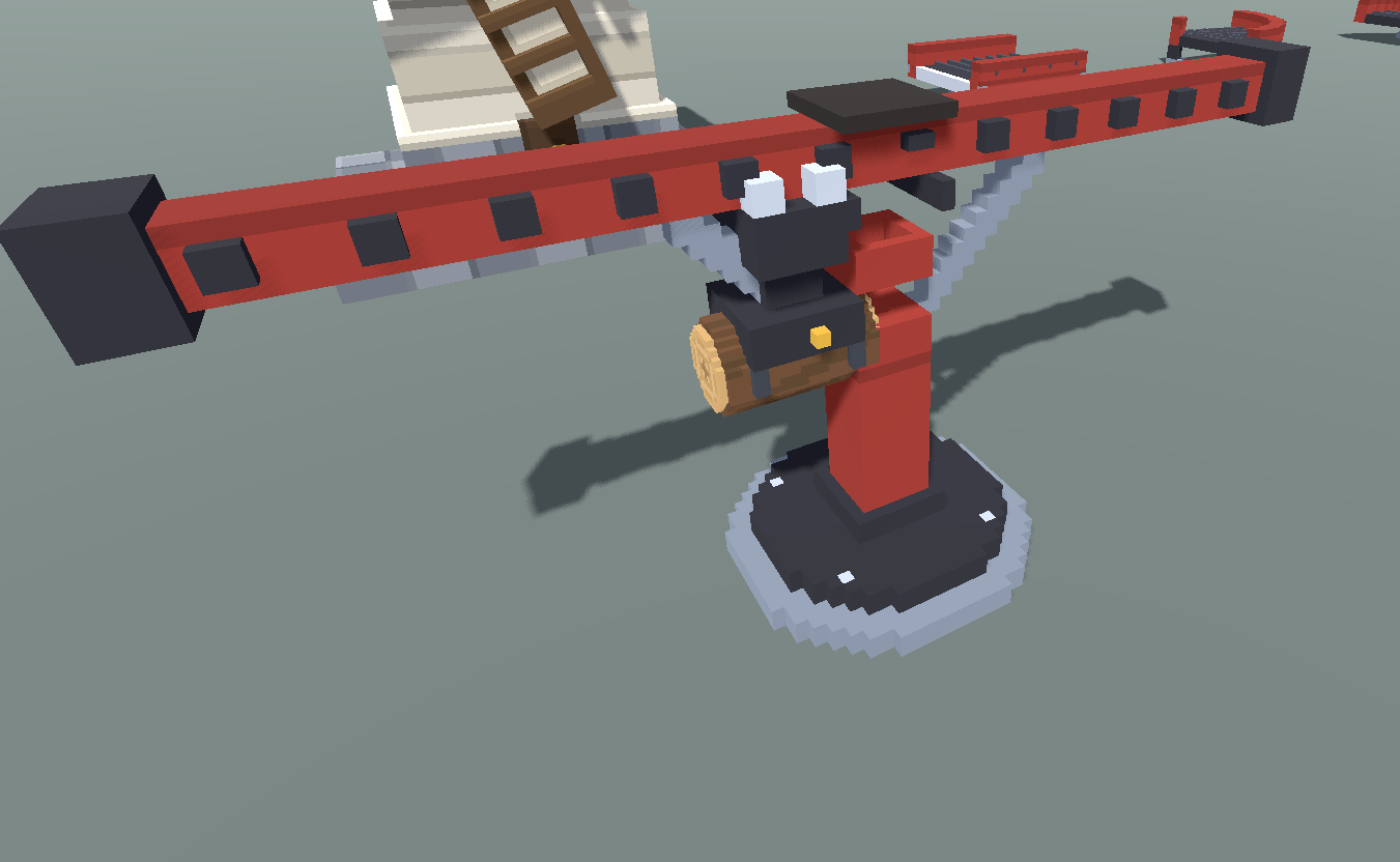 The first restyled inserter, with its column right where the logs go.