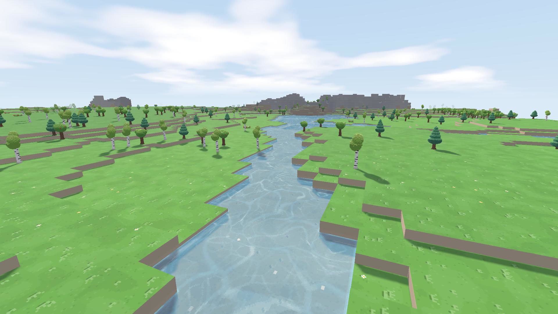 The river on its way down to the lake.